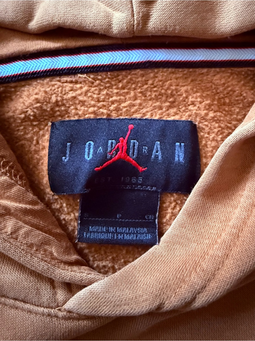 Air Jordan Hooded Sweatshirt with Tan Jumpman Logo - Small #Jordan #GOAT